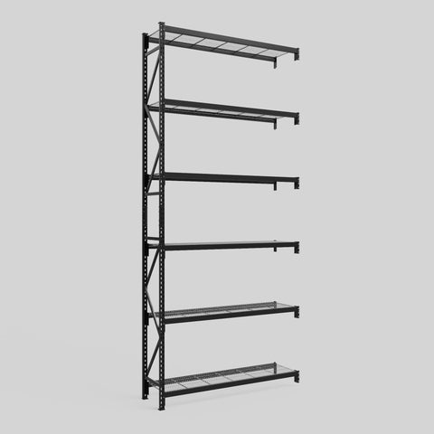 Longspan Metal Shelving - 4200mm High - Add-On Bay - Mesh Shelf
