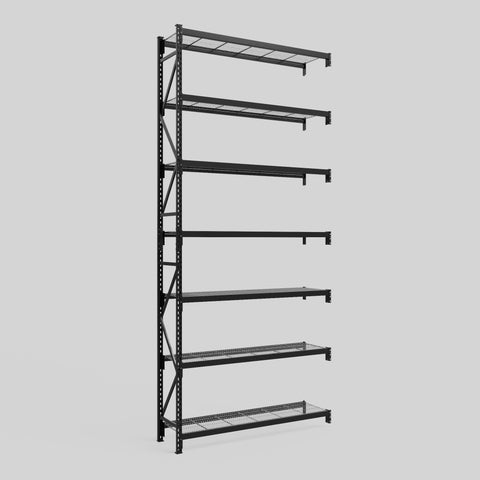 Longspan Metal Shelving - 4200mm High - Add-On Bay - Mesh Shelf