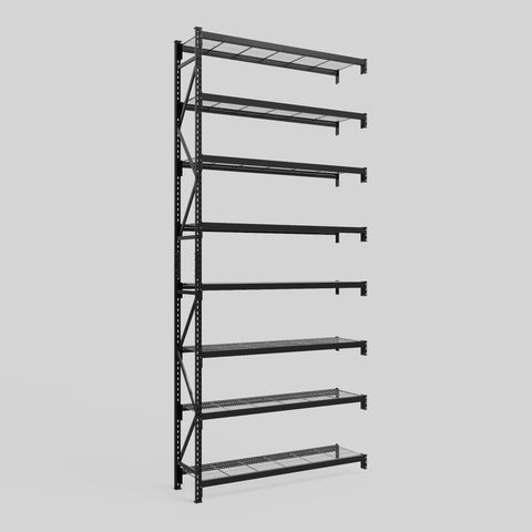 Longspan Metal Shelving - 4200mm High - Add-On Bay - Mesh Shelf