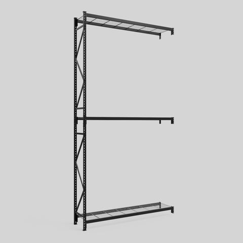 Longspan Metal Shelving - 4200mm High - Add-On Bay - Mesh Shelf