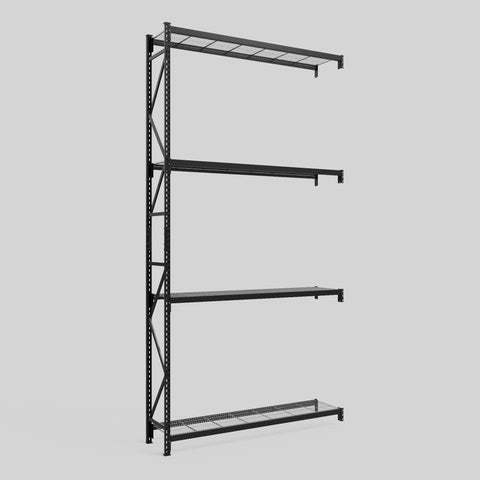 Longspan Metal Shelving - 4200mm High - Add-On Bay - Mesh Shelf
