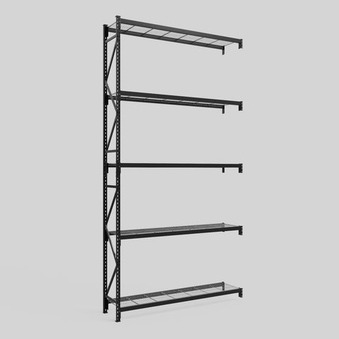 Longspan Metal Shelving - 4200mm High - Add-On Bay - Mesh Shelf