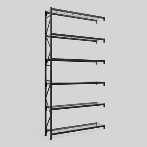 Longspan Metal Shelving - 4200mm High - Add-On Bay - Mesh Shelf