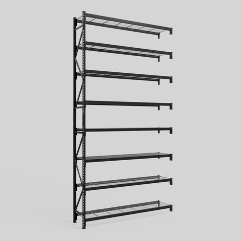 Longspan Metal Shelving - 4200mm High - Add-On Bay - Mesh Shelf