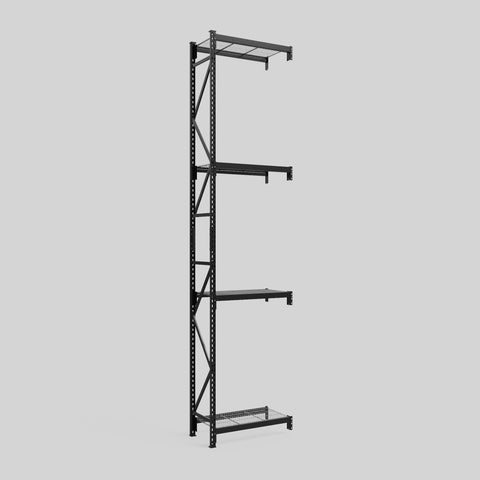 Longspan Metal Shelving - 4200mm High - Add-On Bay - Mesh Shelf