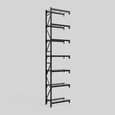 Longspan Metal Shelving - 4200mm High - Add-On Bay - Mesh Shelf
