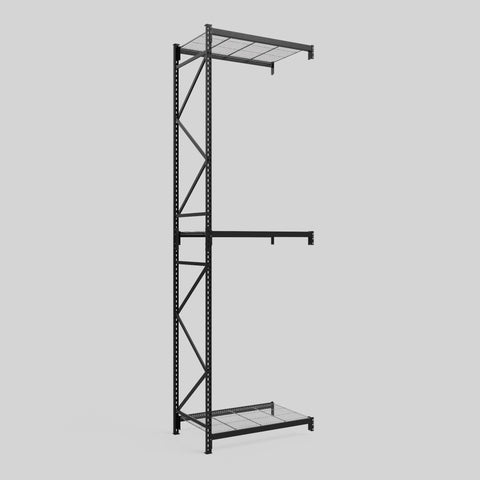 Longspan Metal Shelving - 4200mm High - Add-On Bay - Mesh Shelf