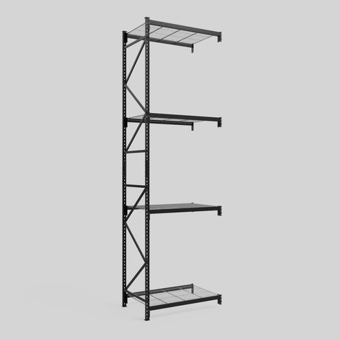 Longspan Metal Shelving - 4200mm High - Add-On Bay - Mesh Shelf