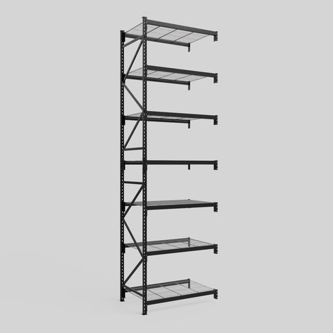 Longspan Metal Shelving - 4200mm High - Add-On Bay - Mesh Shelf