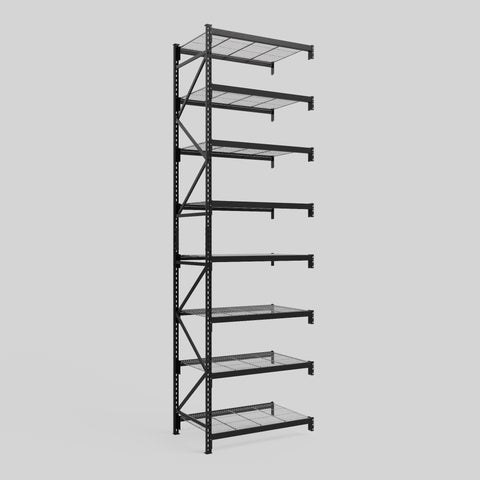 Longspan Metal Shelving - 4200mm High - Add-On Bay - Mesh Shelf