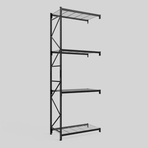 Longspan Metal Shelving - 4200mm High - Add-On Bay - Mesh Shelf