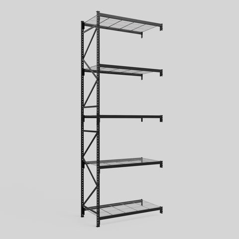 Longspan Metal Shelving - 4200mm High - Add-On Bay - Mesh Shelf
