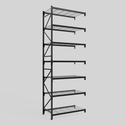 Longspan Metal Shelving - 4200mm High - Add-On Bay - Mesh Shelf