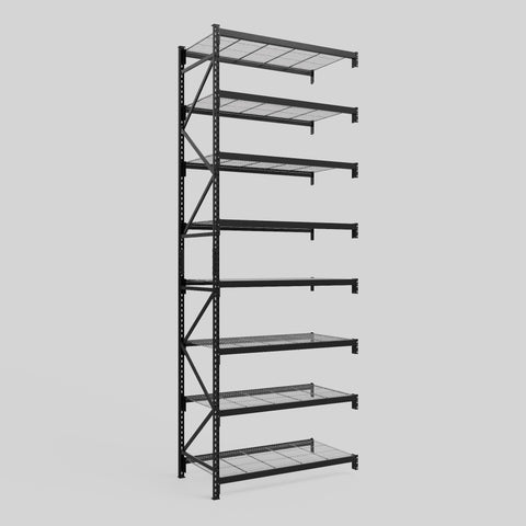 Longspan Metal Shelving - 4200mm High - Add-On Bay - Mesh Shelf