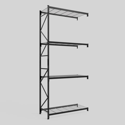 Longspan Metal Shelving - 4200mm High - Add-On Bay - Mesh Shelf