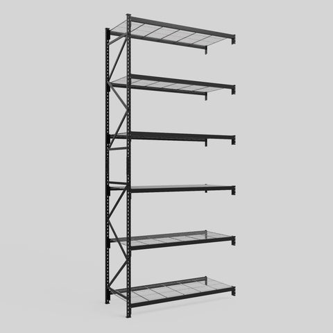 Longspan Metal Shelving - 4200mm High - Add-On Bay - Mesh Shelf