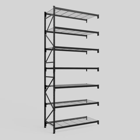 Longspan Metal Shelving - 4200mm High - Add-On Bay - Mesh Shelf