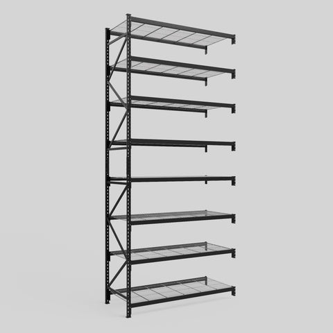 Longspan Metal Shelving - 4200mm High - Add-On Bay - Mesh Shelf