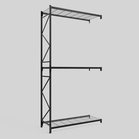 Longspan Metal Shelving - 4200mm High - Add-On Bay - Mesh Shelf