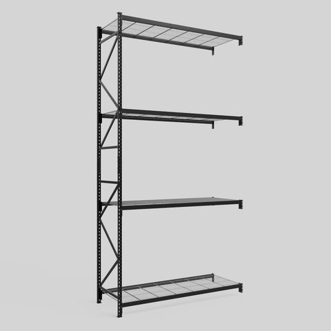 Longspan Metal Shelving - 4200mm High - Add-On Bay - Mesh Shelf