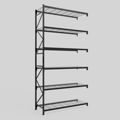 Longspan Metal Shelving - 4200mm High - Add-On Bay - Mesh Shelf