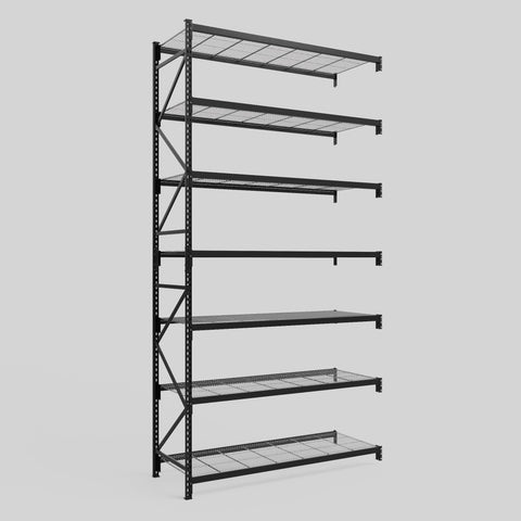 Longspan Metal Shelving - 4200mm High - Add-On Bay - Mesh Shelf