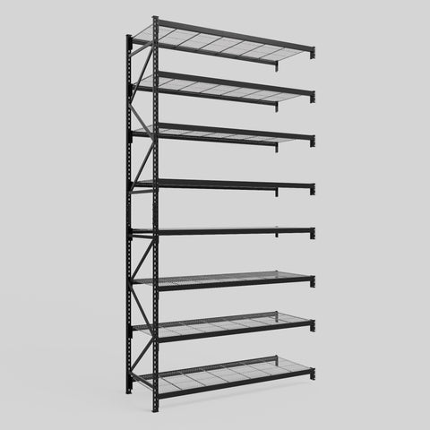 Longspan Metal Shelving - 4200mm High - Add-On Bay - Mesh Shelf