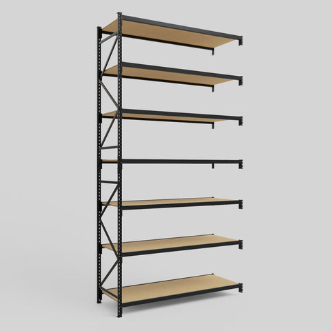 Longspan Metal Shelving - 4200mm High - Add-On Bay - Particleboard Shelf