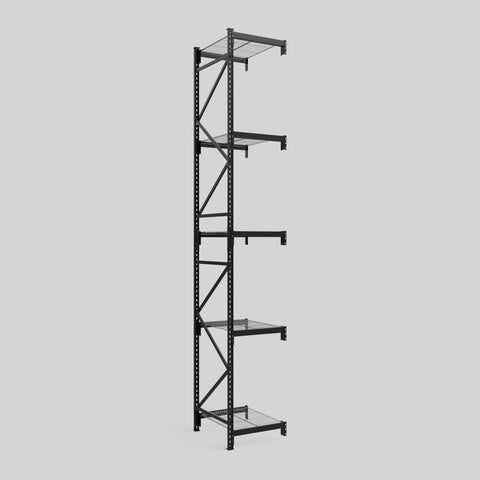 Longspan Metal Shelving - 4200mm High - Add-On Bay - Mesh Shelf