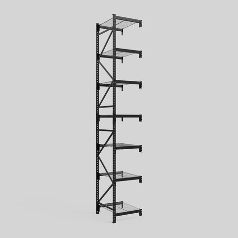 Longspan Metal Shelving - 4200mm High - Add-On Bay - Mesh Shelf