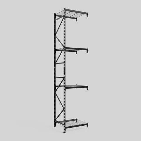 Longspan Metal Shelving - 4200mm High - Add-On Bay - Mesh Shelf
