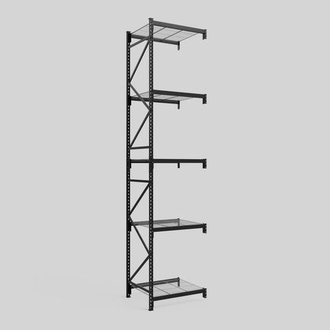 Longspan Metal Shelving - 4200mm High - Add-On Bay - Mesh Shelf