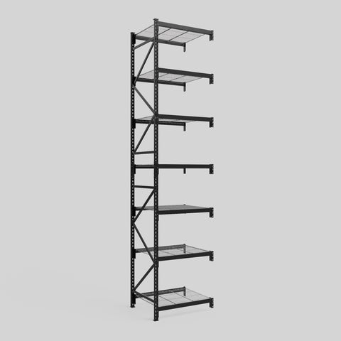 Longspan Metal Shelving - 4200mm High - Add-On Bay - Mesh Shelf