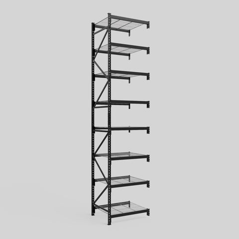 Longspan Metal Shelving - 4200mm High - Add-On Bay - Mesh Shelf