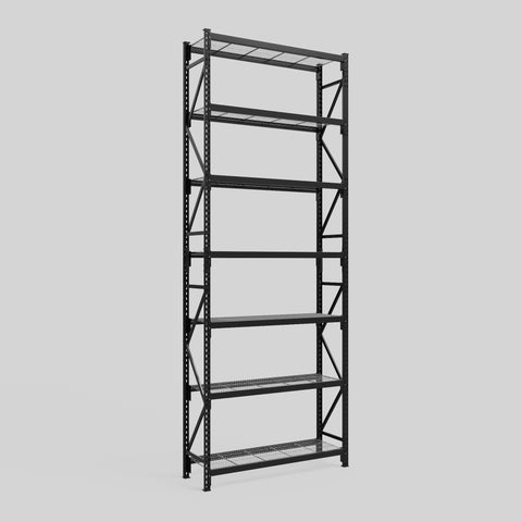 Longspan Metal Shelving - 4200mm High - Full Bay - Mesh Shelf