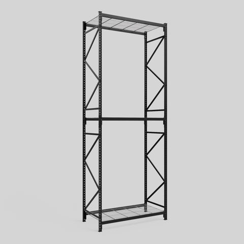 Longspan Metal Shelving - 4200mm High - Full Bay - Mesh Shelf