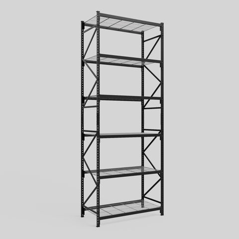 Longspan Metal Shelving - 4200mm High - Full Bay - Mesh Shelf