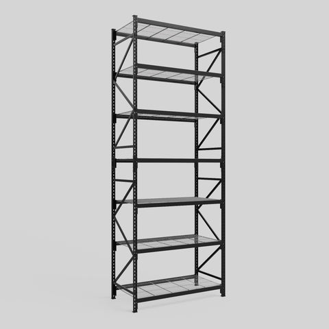 Longspan Metal Shelving - 4200mm High - Full Bay - Mesh Shelf