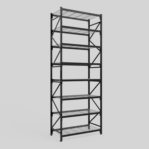 Longspan Metal Shelving - 4200mm High - Full Bay - Mesh Shelf