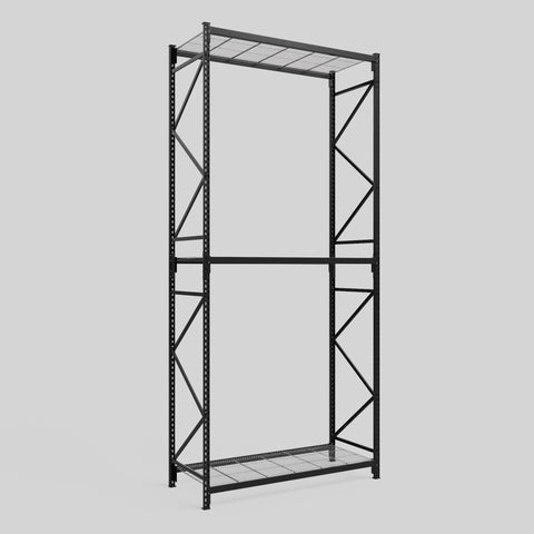 Longspan Metal Shelving - 4200mm High - Full Bay - Mesh Shelf