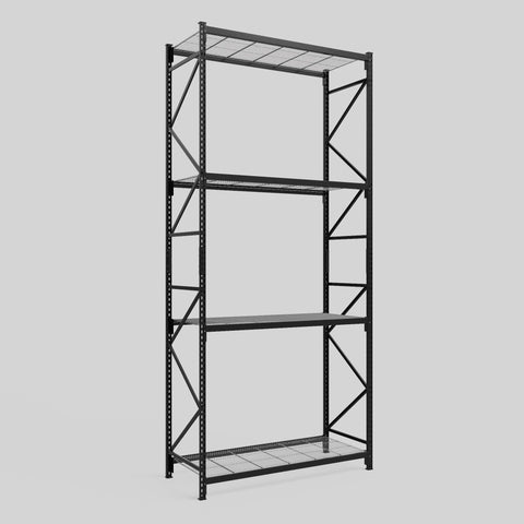 Longspan Metal Shelving - 4200mm High - Full Bay - Mesh Shelf
