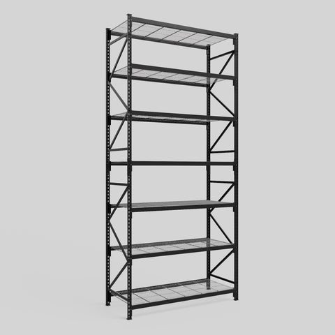 Longspan Metal Shelving - 4200mm High - Full Bay - Mesh Shelf