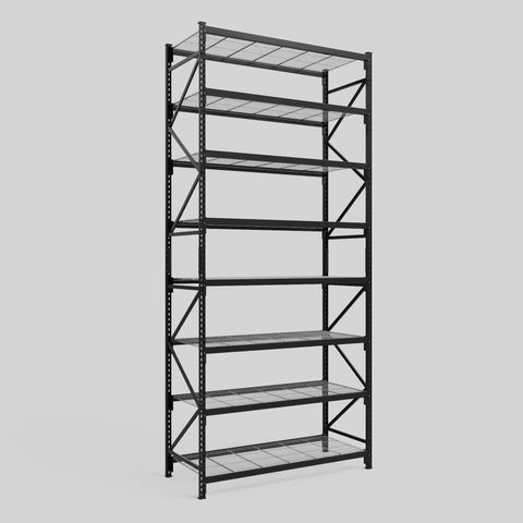 Longspan Metal Shelving - 4200mm High - Full Bay - Mesh Shelf