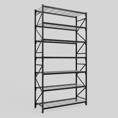 Longspan Metal Shelving - 4200mm High - Full Bay - Mesh Shelf