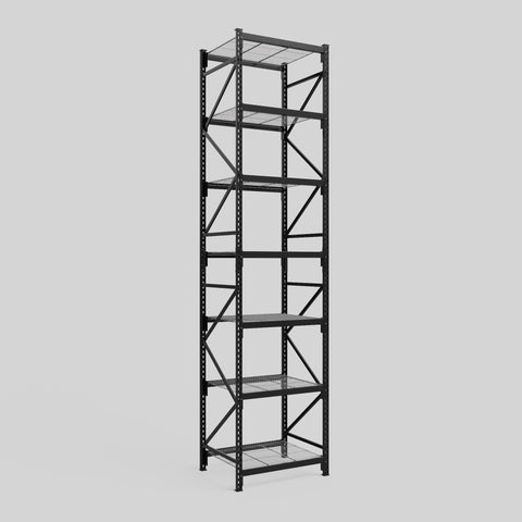 Longspan Metal Shelving - 4200mm High - Full Bay - Mesh Shelf