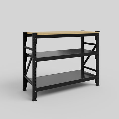 Longspan Work Bench - Steel Shelves