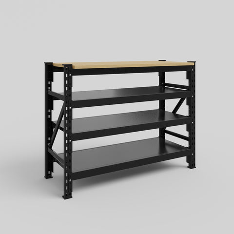 Longspan Work Bench - Steel Shelves