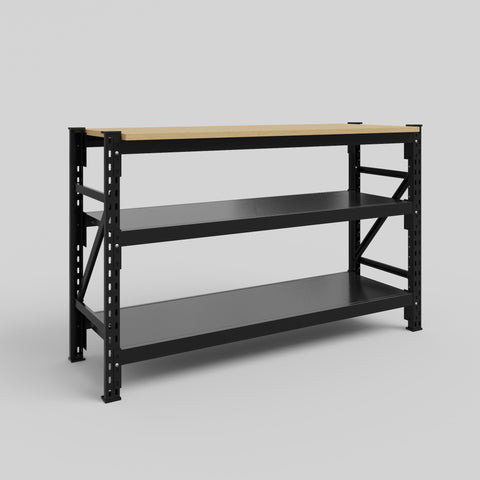 Longspan Work Bench - Steel Shelves