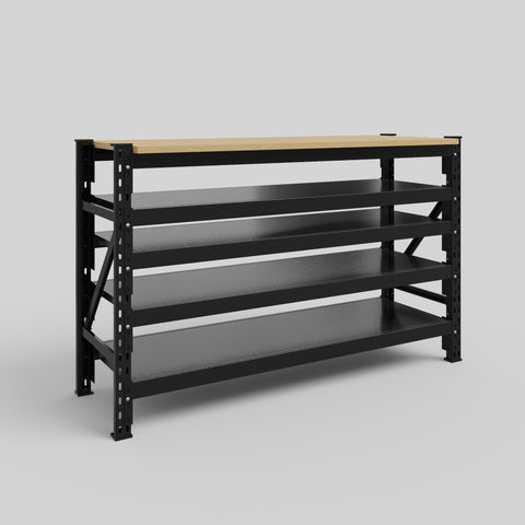 Longspan Work Bench - Steel Shelves