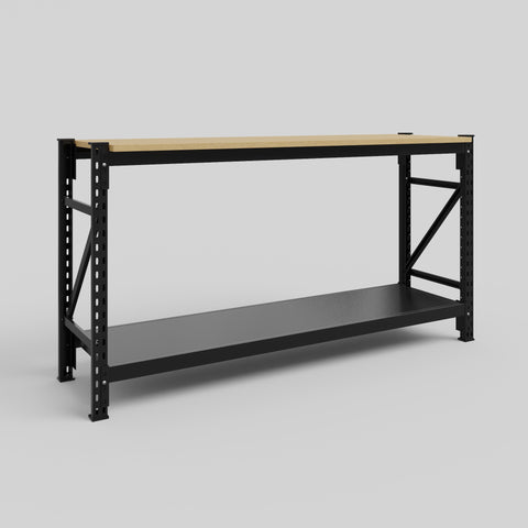 Longspan Work Bench - Steel Shelves